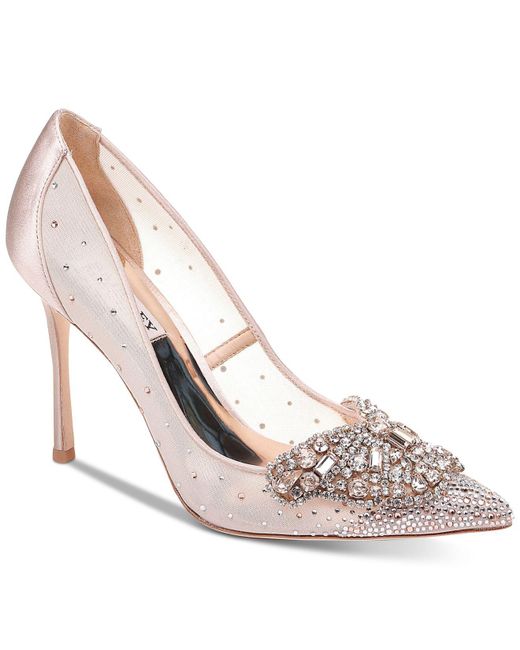 badgley mischka glitter heels