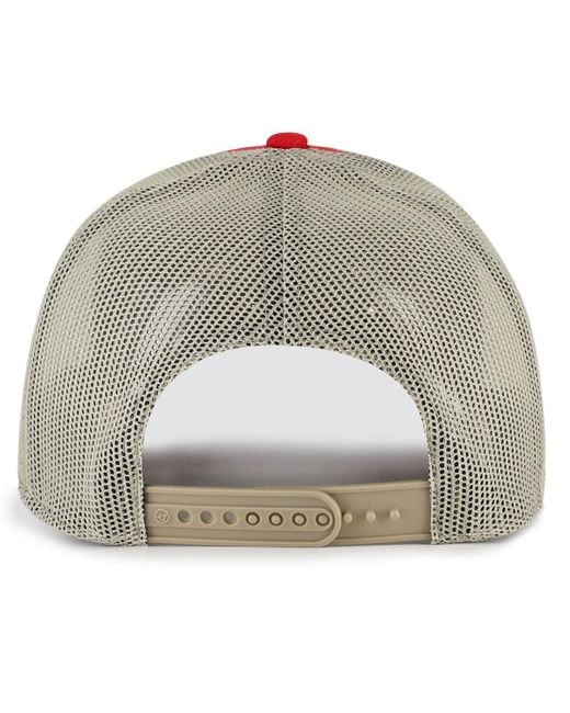 '47 Red Wisconsin Badgers Arid Adjustable Trucker Hat