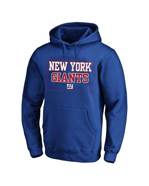 Fanatics Blue New York Giants Big Tall Fleece Hoodie for men