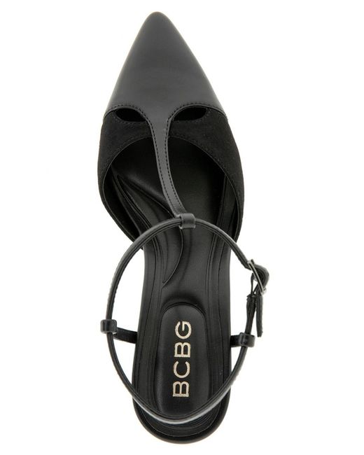 BCBGMAXAZRIA Black Baxi T-strap Pump