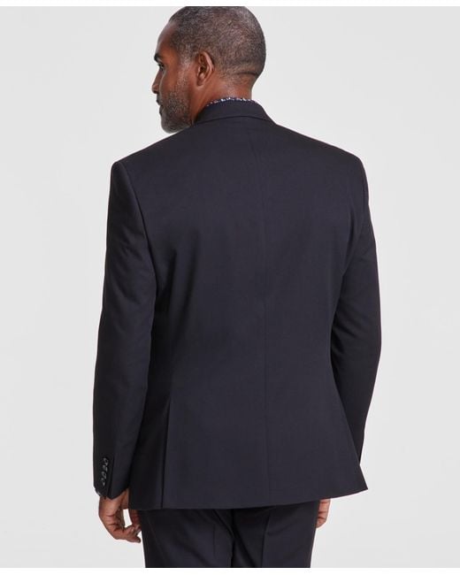 Tayion Collection Blue Classic-fit Solid Suit Separates Jacket for men