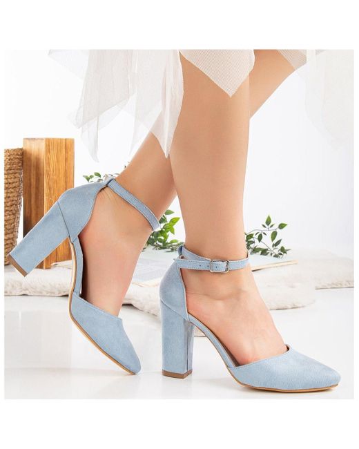 Forever & Always Shoes White Gisele High Block Heel Pumps