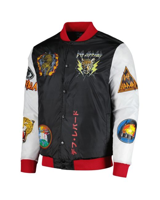 Reason Blue And Def Leppard Bomber Full-snap Jacket