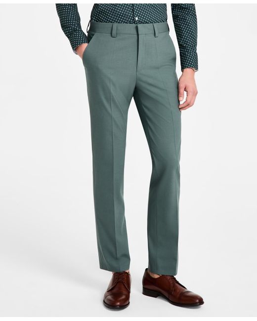 Boss Blue Hugo By Modern-fit Wool Blend Suit Pants for men