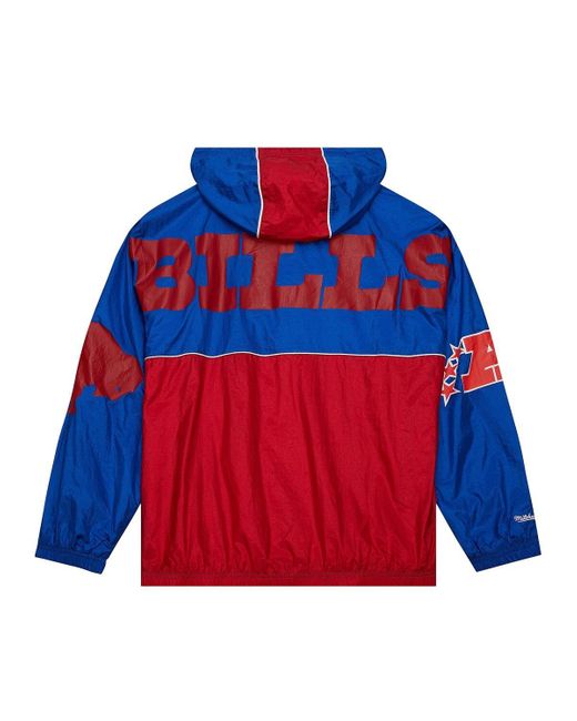 Mitchell & Ness Blue Buffalo Bills Team Og Anorak Half-zip Windbreaker for men