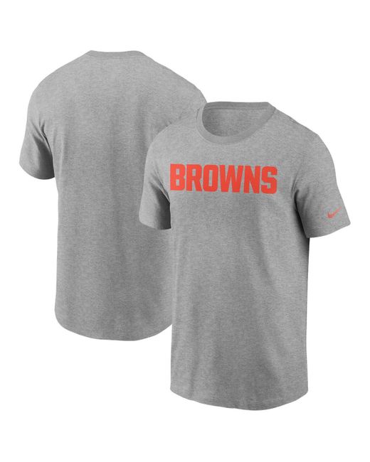 Nike Gray Cleveland Browns Essential Wordmark T-shirt for men