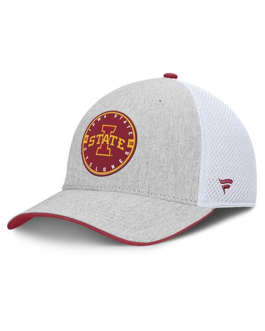Fanatics Heather Gray/white Iowa State Cyclones trigger Flex Hat for men