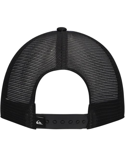 Quiksilver White/black Tripson Trucker Snapback Hat for men
