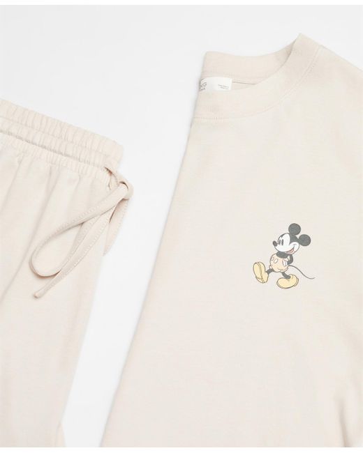 Mango Natural Mickey Mouse Two-piece Pajamas