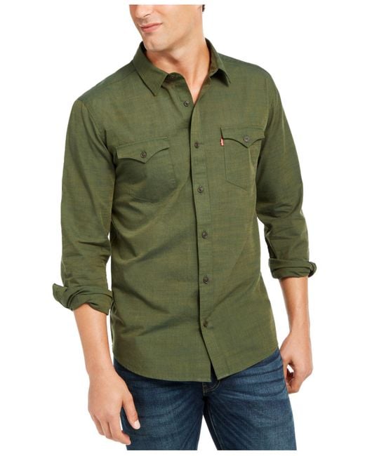 Levi's Green Darrow Denim Shirt for men