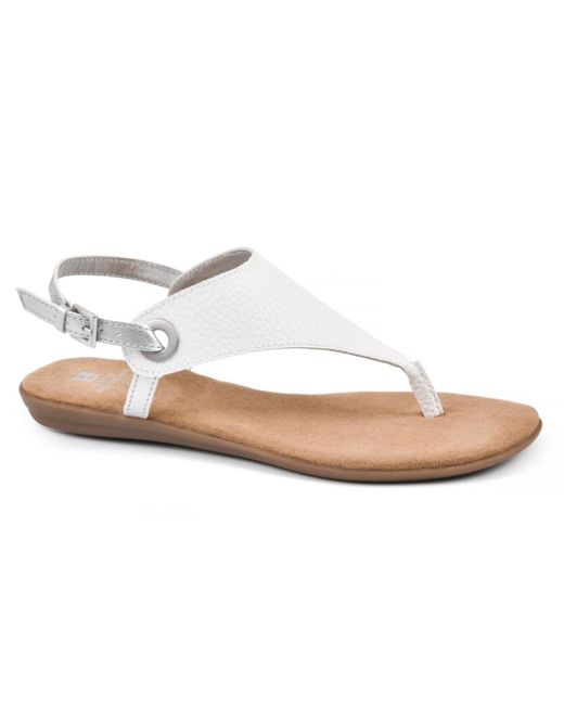 White Mountain White London Thong Flat Sandals