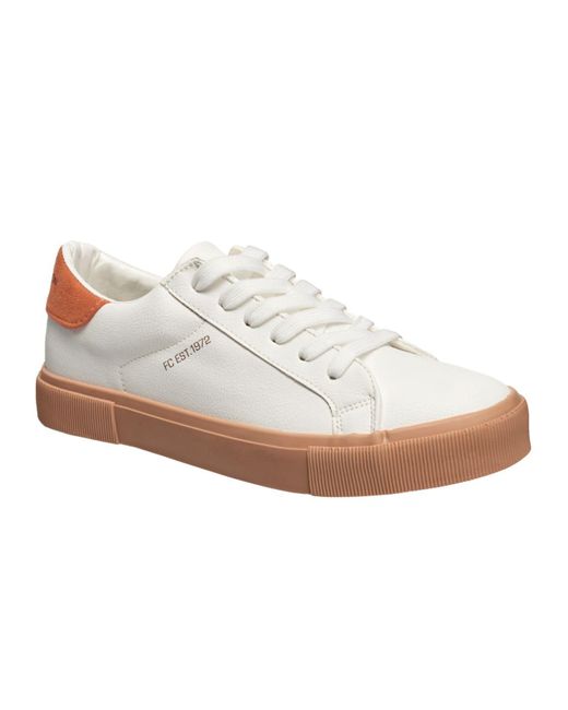 French Connection White Becka Lace-up Sneakers