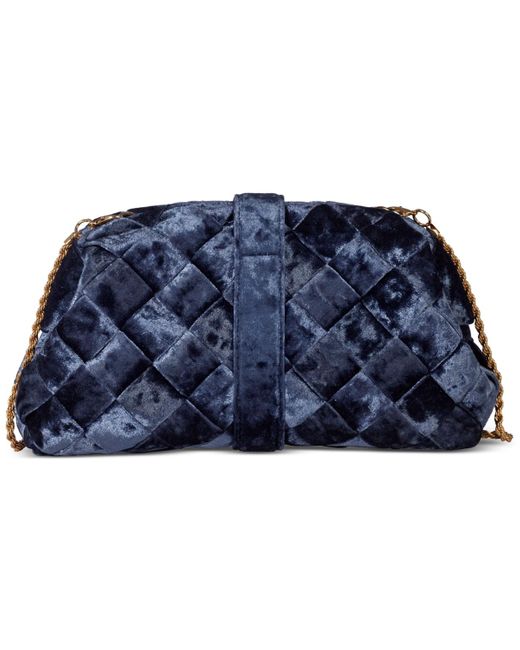 Sam Edelman Blue Brit Frame Clutch