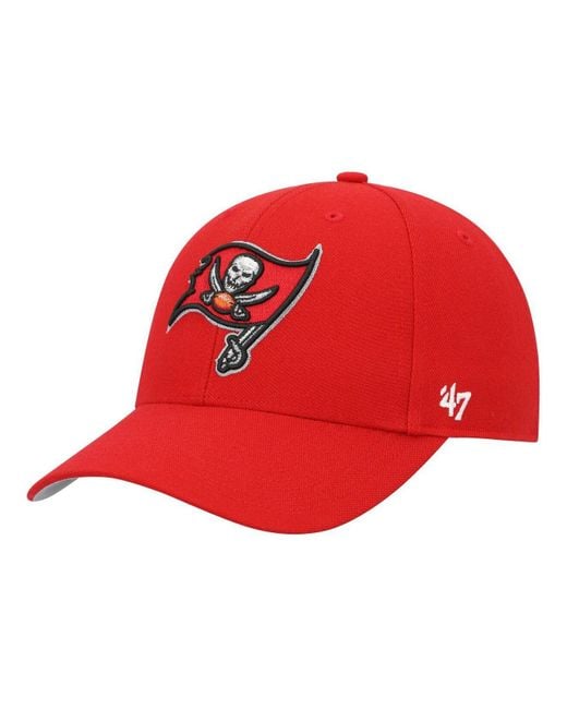 47 Brand Red Tampa Bay Buccaneers Mvp Adjustable Hat for Men