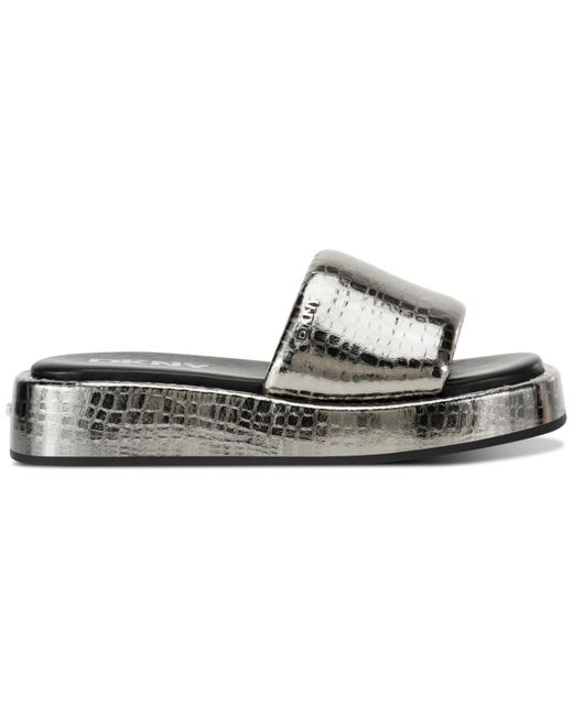 DKNY Black Everyday Cushioned Insole Lachine-platfrom Sandal Flat