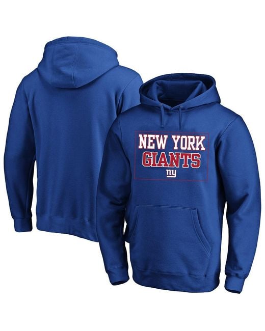 Fanatics Blue New York Giants Big Tall Fleece Hoodie for men