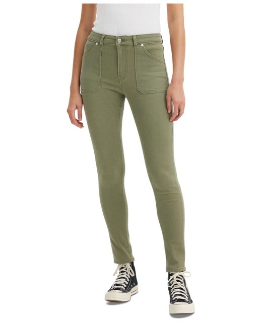 Levi's Green 721 High Rise Slim-fit Skinny Utility Jeans