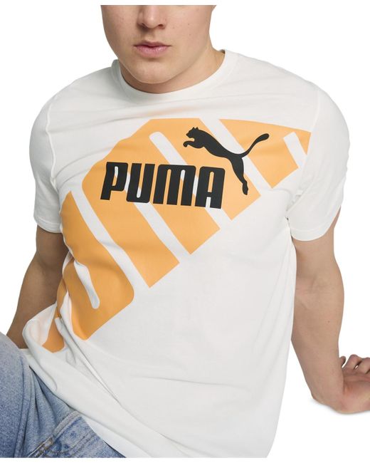 PUMA White Power Logo Graphic Crewneck T-shirt for men