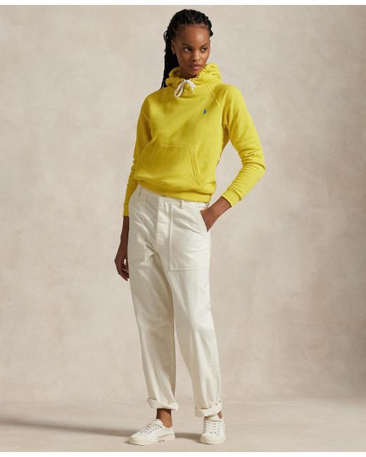 Polo Ralph Lauren Yellow Shrunken Fit Fleece Hoodie Sweatshirt