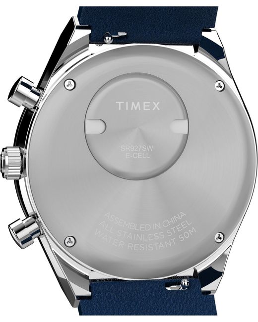 Timex Blue Chronograph Leather Watch for men