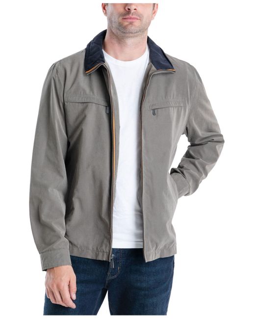 London Fog Synthetic Litchfield Microfiber Hipster Jacket in Olive ...