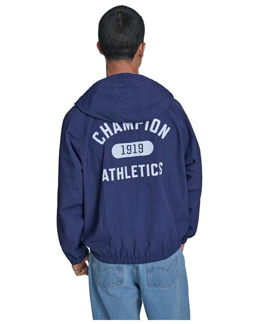 Champion Blue Packable Windbreaker Jacket for men