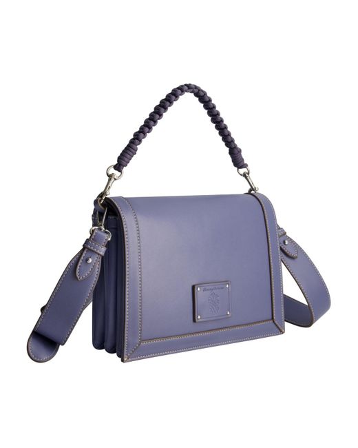 Tommy Bahama Blue Debossed Logo Flat Messenger Bag