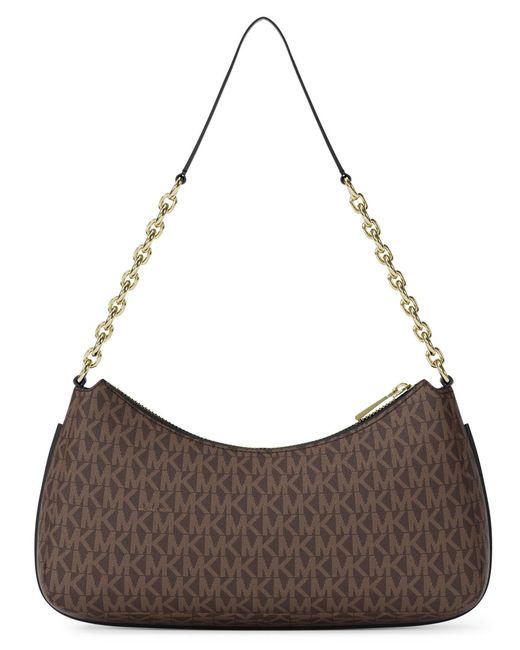 Michael Kors Brown Michael Nolita Small Chain Pouchette Bag