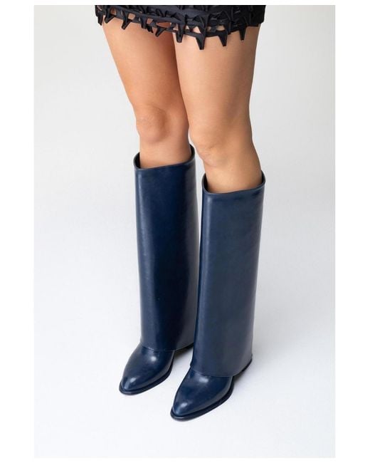 Prologue Shoes Blue Maybe Chunky Heel Boot ()