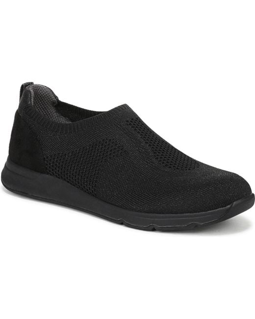 LifeStride Black Respect Washable Round Toe Slip On Sneakers