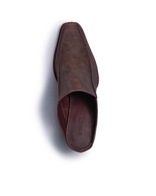 Bernardo Brown Brynn Heeled Mule