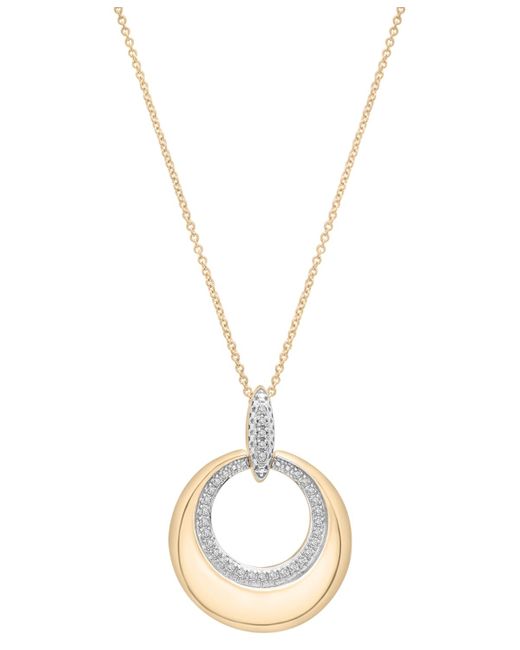 Macy's White 2-pc. Set Diamond Circle Pendant Necklace & Matching Drop Earrings (1/5 Ct. T.w.