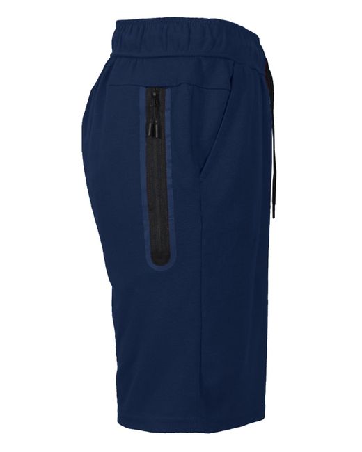 Galaxy By Harvic Blue Tech Fleece Performance With Heat Seal Zipper Pocket Shorts for men