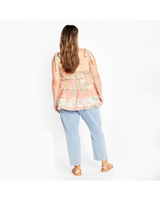 City Chic White Plus Size Cleo Top