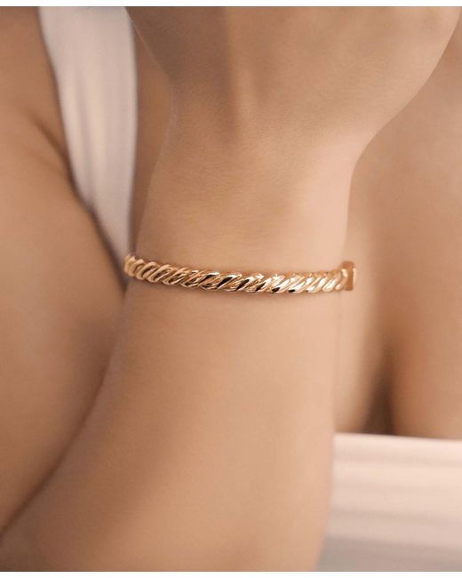 Ettika Metallic Twisted Stacking Slim Bangle