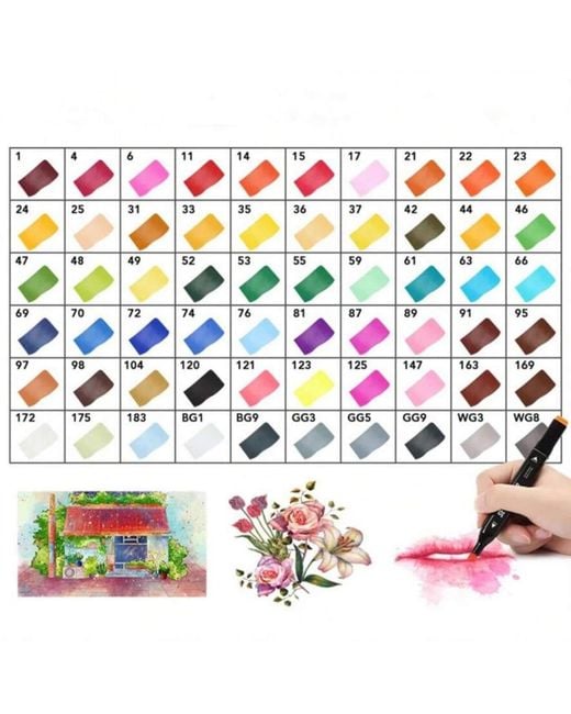 Htutwoo White Back To School Season Alcohol Marker Set