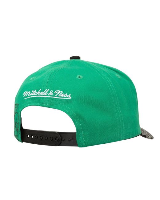 Mitchell & Ness Kelly Green/black Boston Celtics May Flowers Adjustable Hat for men