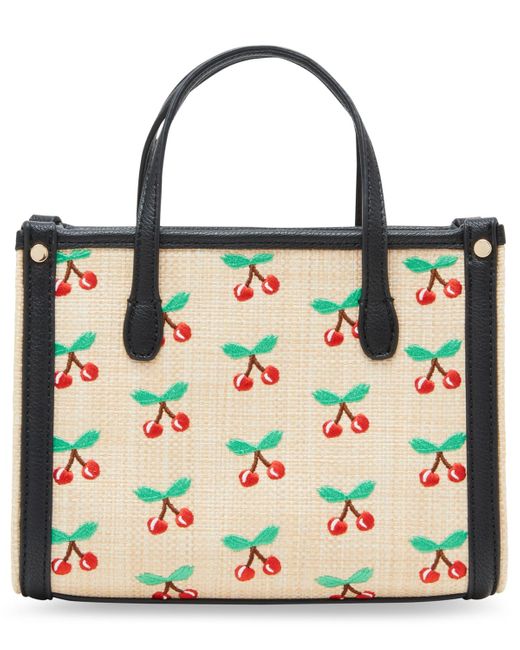 Betsey Johnson Natural Cherry On Top Mini Tote