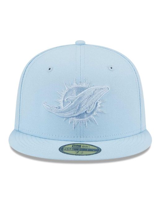 KTZ Blue Miami Dolphins Color Pack 59fifty Fitted Hat for men