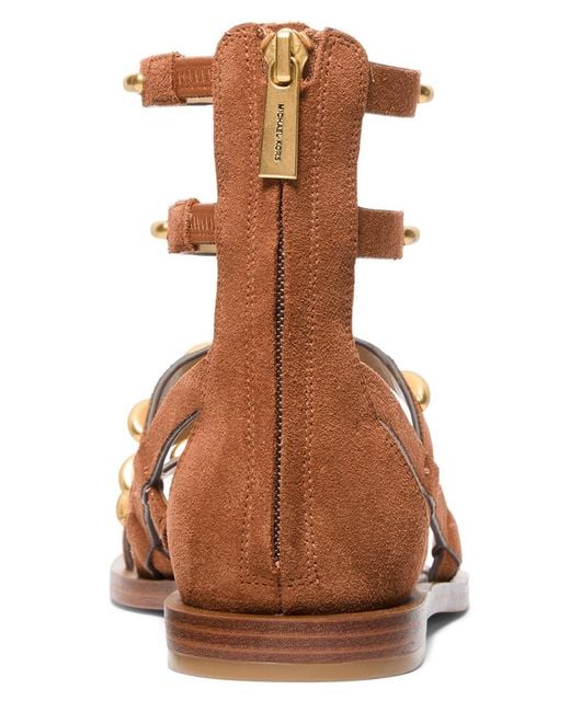 Michael Kors Brown Noa Gladiator Open Toe Flat Sandals