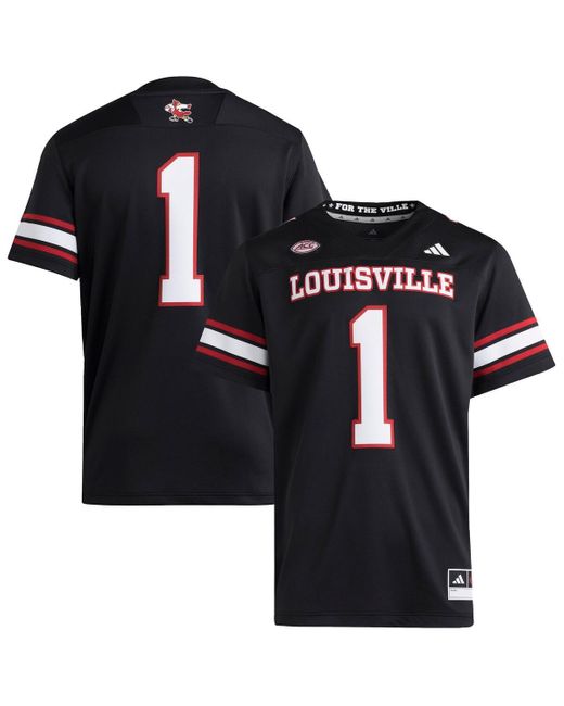 Adidas Black 1 Louisville Cardinals Premier Strategy Jersey for men
