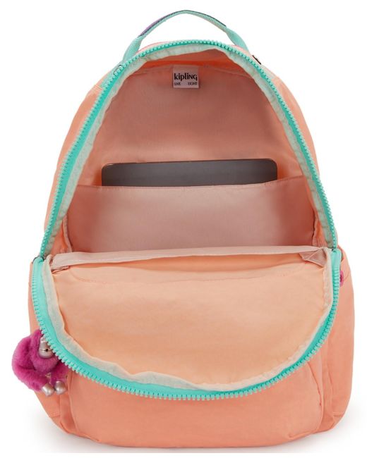 Kipling Pink Seoul Medium Backpack