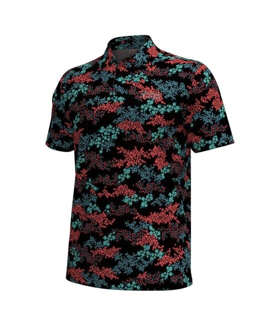 Under Armour Black Valspar Championship Playoff 3.0 Azalea Print Polo Shirt for men