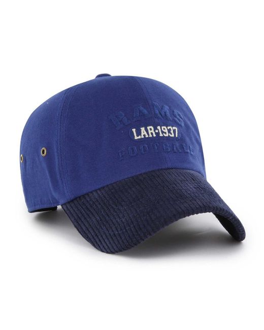 '47 Blue 47 Brand Los Angeles Rams Ridgeway Clean Up Adjustable Hat for men