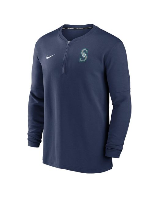 Nike Blue Seattle Mariners Authentic Collection Game Time Performance Quarter-zip Top for men