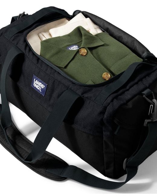 Lands' End Black Small All Purpose Travel Duffle Bag