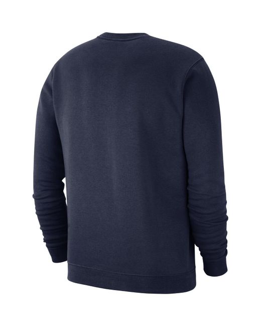 Nike Penn State Nittany Lions Club Fleece Sweatshirt in Blue for Men | Lyst