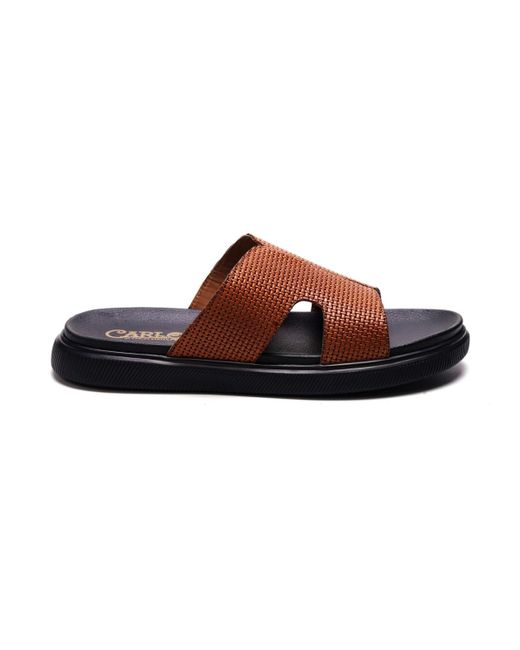 Carlos By Carlos Santana Brown Cosmic Sandals for men