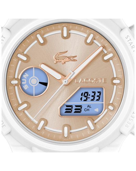 Lacoste White Lc33 Silicone Strap Watch