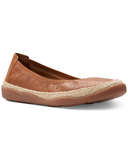 Clarks cheap flats brown